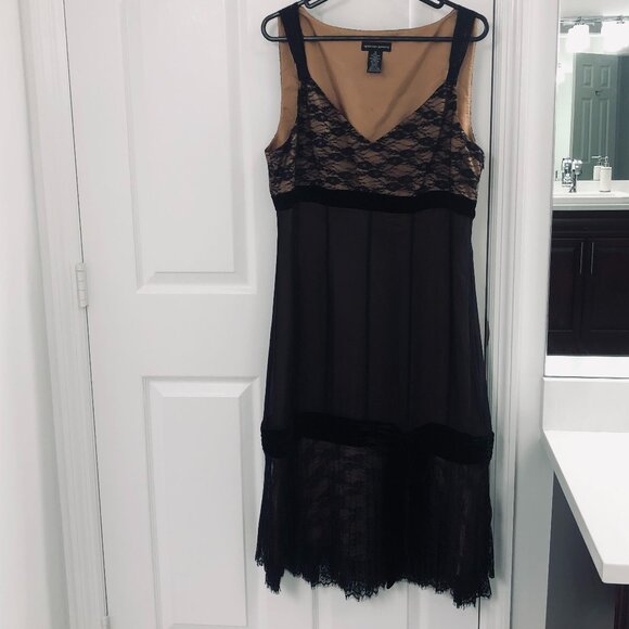SPENSER JEREMY Vintage NWT Black Lace Velvet Lined Cocktail Party DRESS Size 12 - Picture 4 of 12